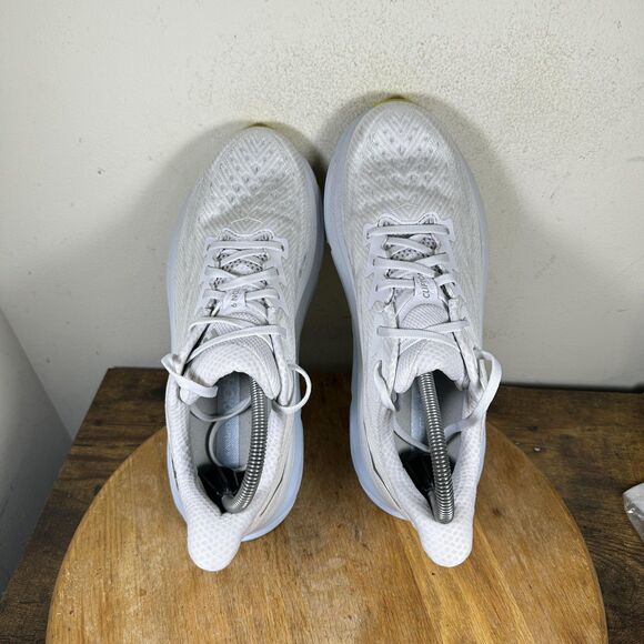 Hoka Clinton 9 White Athletic Shoes - Picture 7 of 9